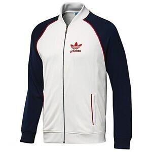 Adidas Superstar TT Track Top Track Jacket Red/White/Dark Indigo X53262 NWT!